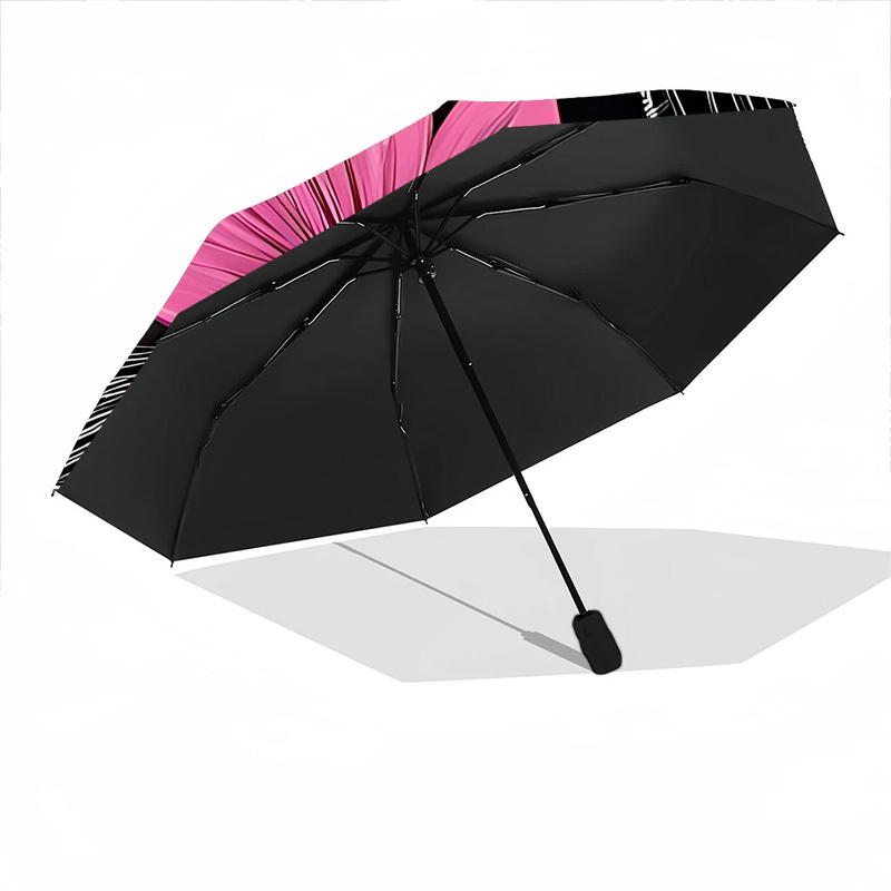 1pc Floral Pattern Automatic Opening/Closing Umbrella with Operation & Windproof Canopy Yy260311047