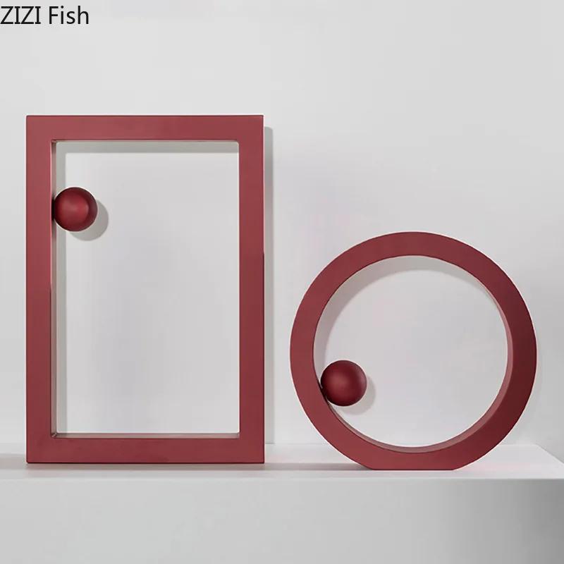Minimalism Rectangle/circular Ornaments Modern Crafts Desk Decoration Creative Geometric Abstract Artwork Room Aesthetic Decor