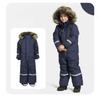 Black Yellow Blue Purple Children Snowsuits Jumpsuit Ski Boys Girls Winter Warm Outdoor Overalls Windproof Kids Skiing Snowboarding Suit