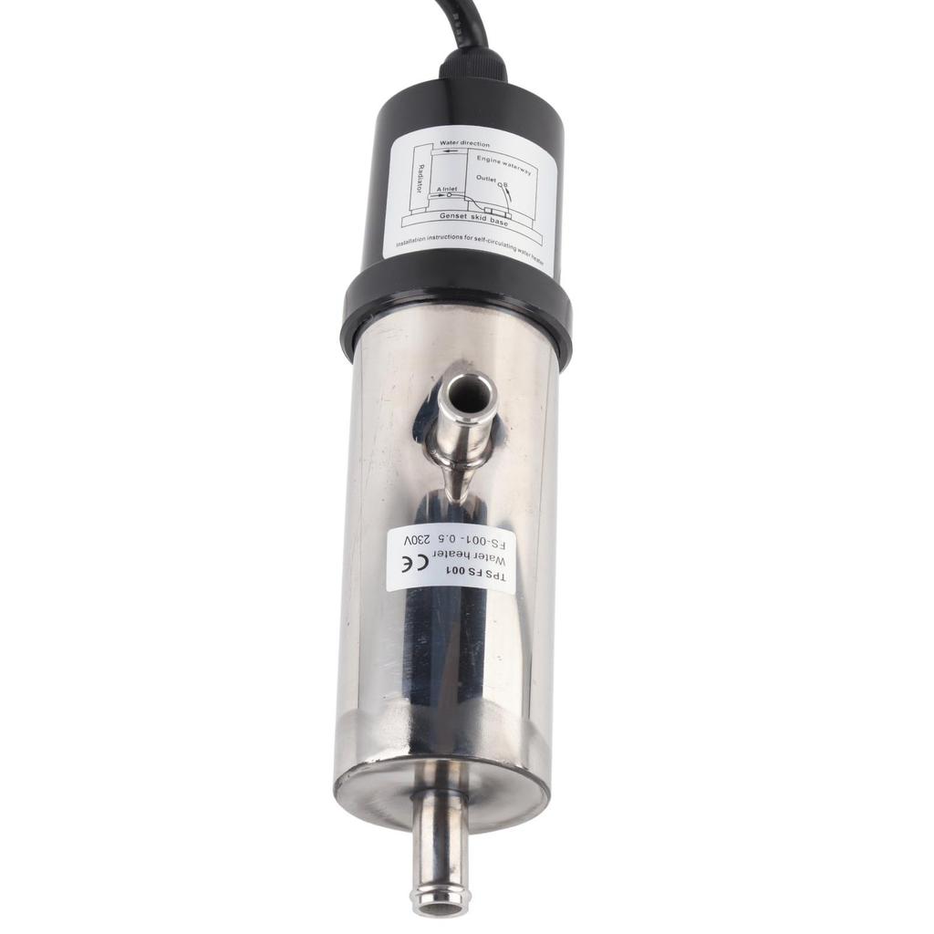 Chauffe-bloc Moteur Préchauffeur de Liquide de Refroidissement pour Groupe Électrogène Diesel Acier Inoxydable 500W Auto-Circulant 230V