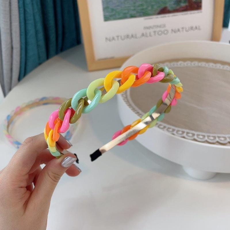 

Тай-дай цепочка уксусная кислота плетеный ободок для волос акриловый ободок для женщин девушек аксессуары для волос