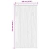 Insect Screen Door Curtain Chenille Grey and White 100 x 230 cm 100percent  PP