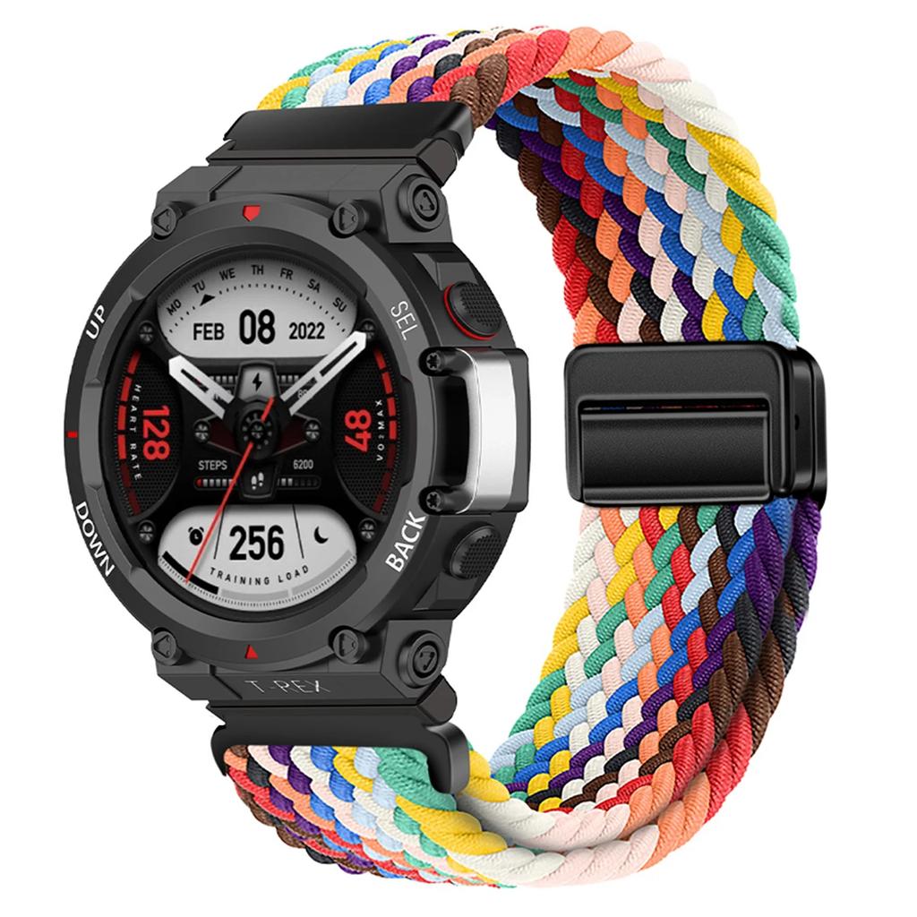 Geflochtenes Solo Loop Armband für Huami Amazfit T-Rex 3 Band Smartwatch Nylon Elastische Armbänder für Huami Amazfit T-Rex 3 Correa Band