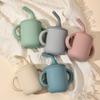 Children's Learning Drinking with Lid with Handle Drop-proof Baby Straw Mug