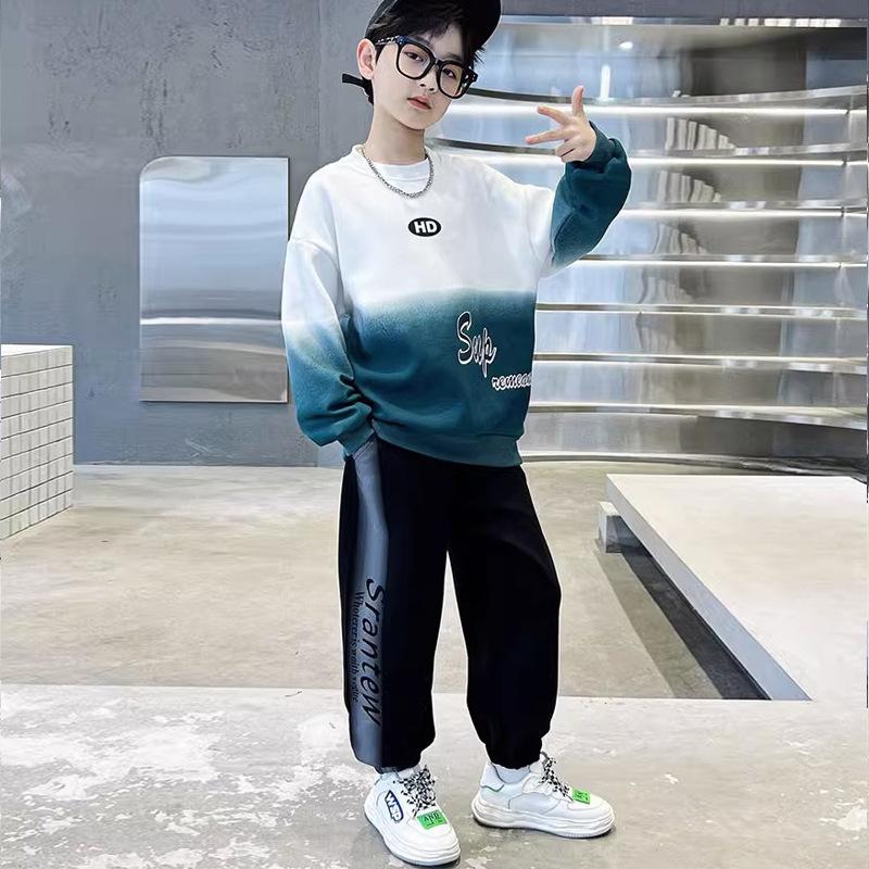 Children's Clothing New Spring and Autumn Models Sweater Boys Autumn Suit Big Boy Boys Sports Cool Handsome Autumn Tide