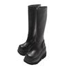 Women's Boots Fashion Gothic Style Mid-calf Ladies Boots Punk Platform Motorcycle Knight Boots Designer Trend Women Shoe Zapatos