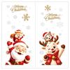 Double Sided Window Ornaments 2Pcs Christmas Clings, Santa Claus Elk Static Decals, Festive Shop Supplies Removable Cute Cartoon Holiday Stickers for