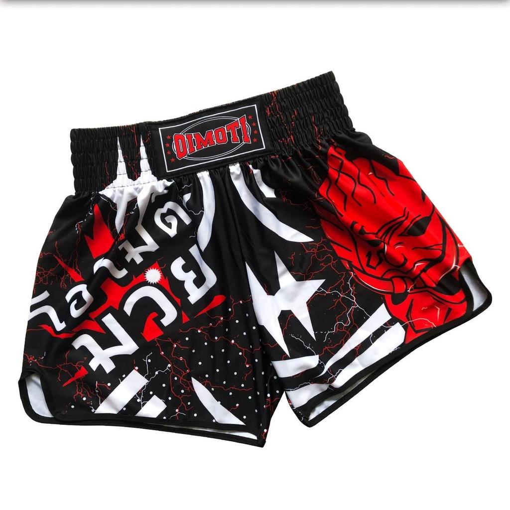 Demon Evil Muay Thai Kickboxing Boxing MMA UFC Casual Shorts Gym Sport Unisex Men Women Workout Quick Dry Print Elastic High Waist Training