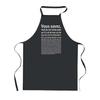 Kitchen Apron - PLANETEE - Production Manager Good or Bad - Black - Breton Print - 90x60 Cm