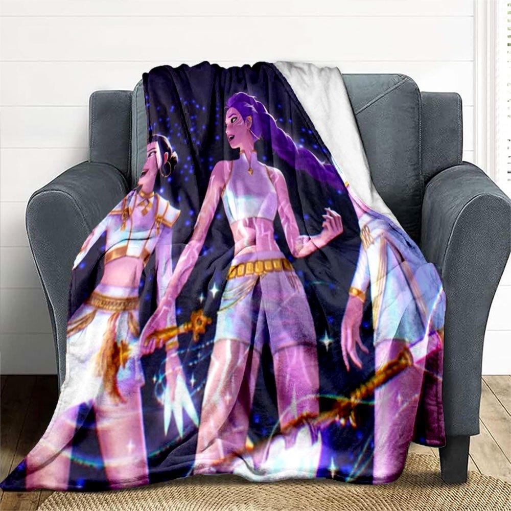 "Enchanted Warrior Crop Top - Fantasy Glittery Costume"Blanket Lightweight Flannel Throw Blanket for Sofa, Bed, Travel, Camping, Livingroom,