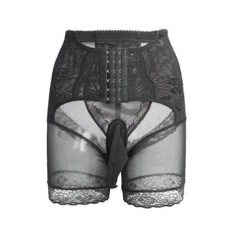 Men's High-Waisted Breathable Mesh Shaping Shorts with Six Hook Closure