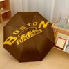 Boston Bruins Print Auto 8?Ribs Folding Umbrella Wind Resistant Lightweight Automatic Umbrella For Daily Travel