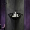 Wall Mounted Organizer Halloween Bat Corner Shelf Decorative Wooden Mount Display Dark Academia Decor Spiderweb Design Gothic Floating Rack for Home,