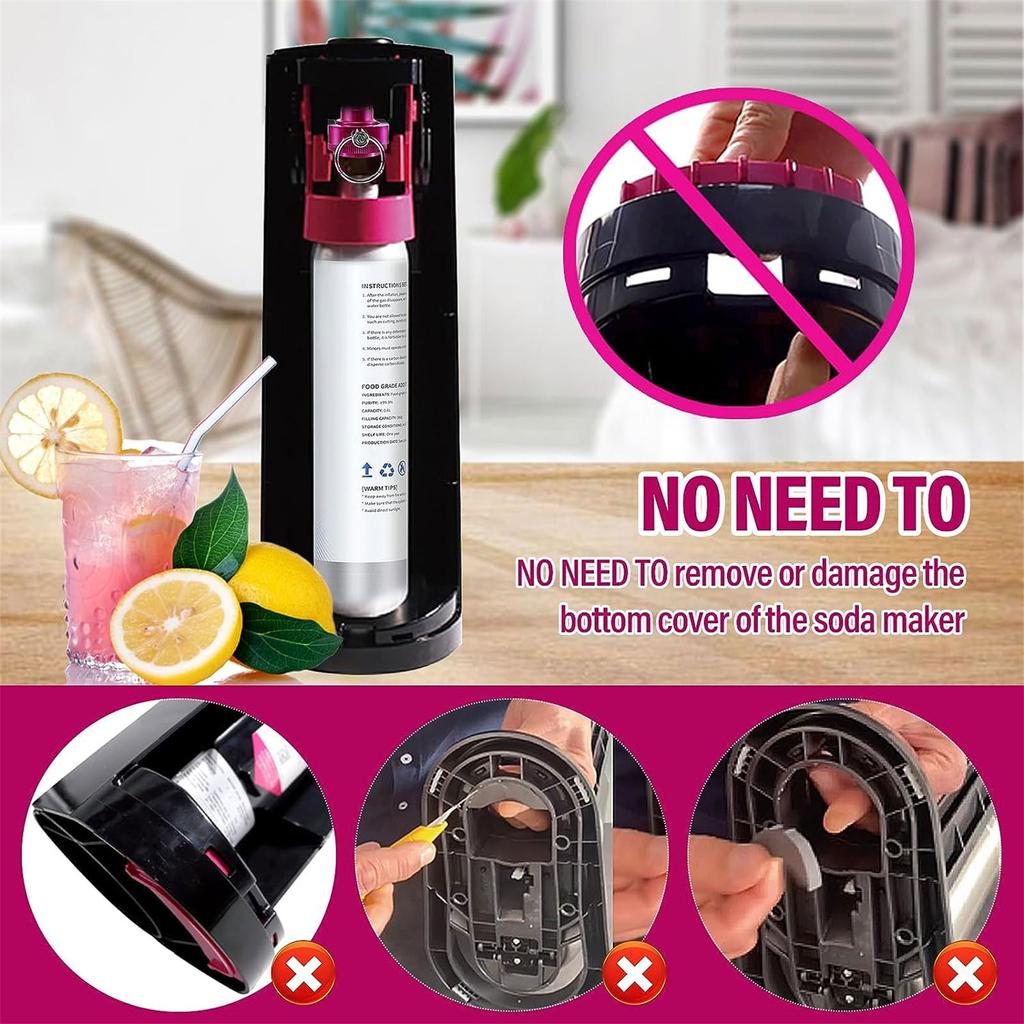 CO2 Quick Adapter for CO2 Soda Sparkling Water Heater Soda Stream Adapter Cylinder Trapezoidal Thread TR21-4 Connector