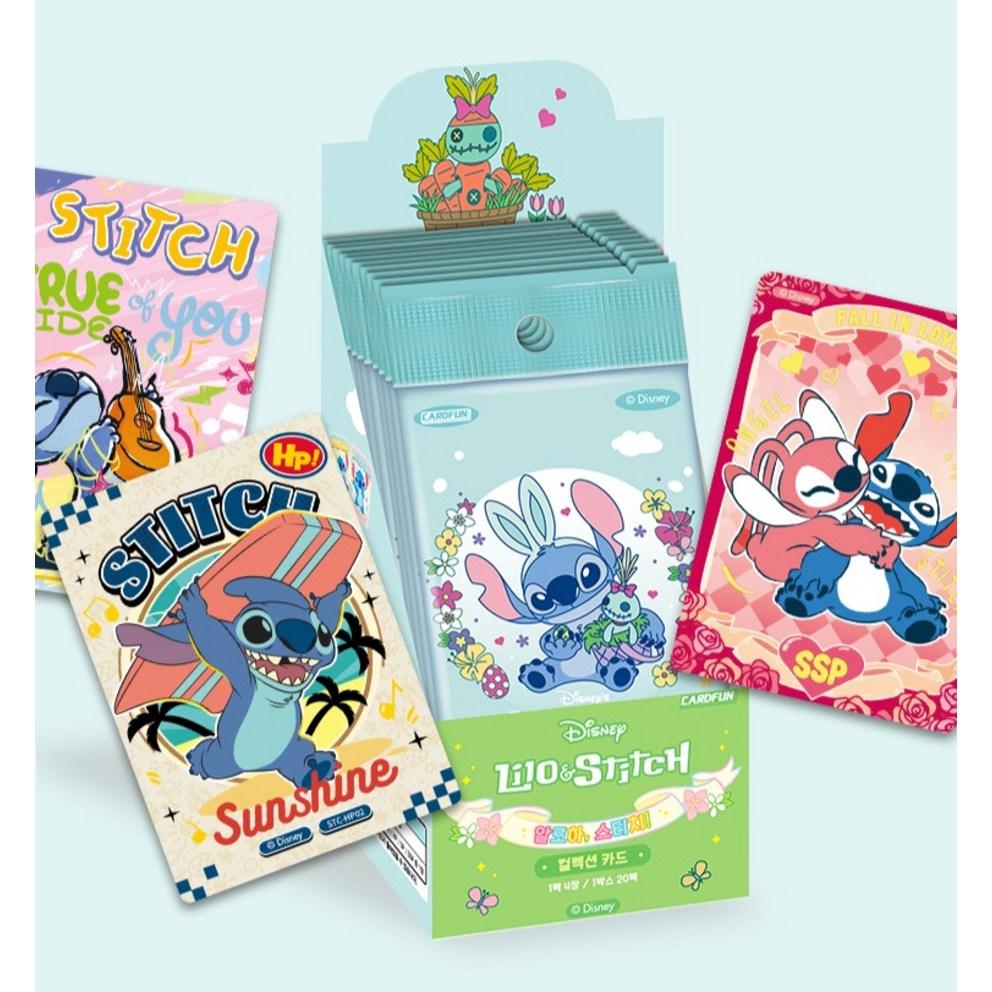 Korea Brädspel Cardfun Lilo & Stitch Samling Aloha Stitch Kortdisplaypaket, 20-pack, Blandade färger