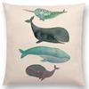 Newest Fashion Nordic Style Whale Cushion Cover Ocean Whales Home Pillow Case   Pillows Covers