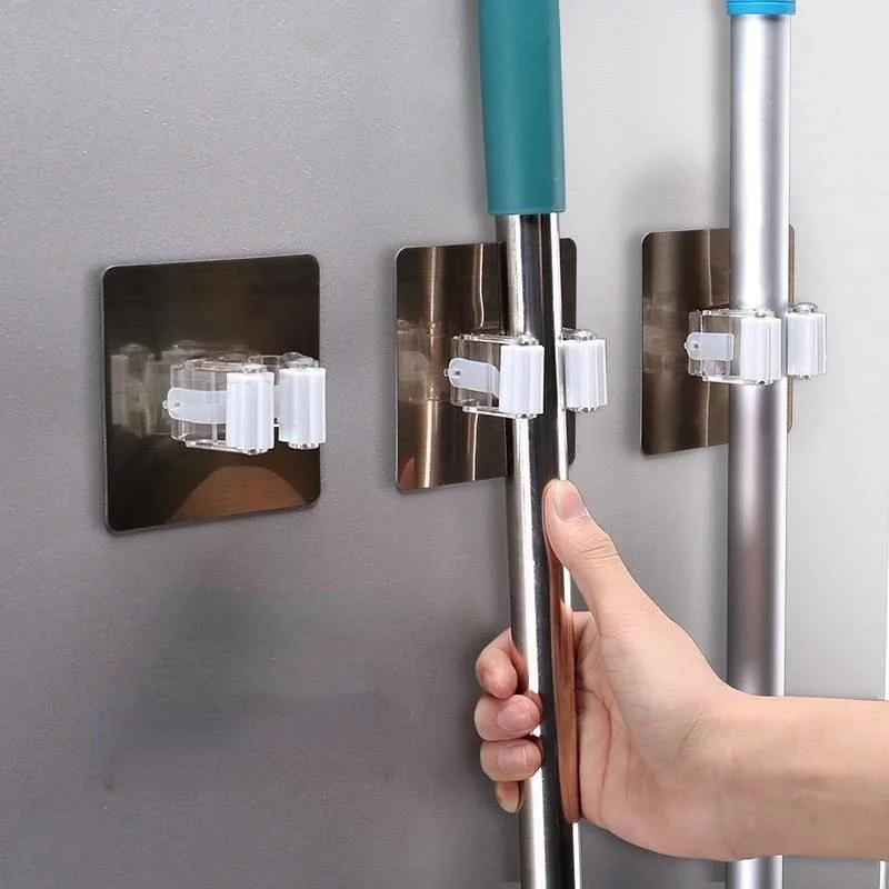 1/2 ks lepidla Víceúčelové háčky Nástěnný držák mopů Držák štětce Háček na smeták Háček na smeták Kuchyňka Koupelna Silné háčky