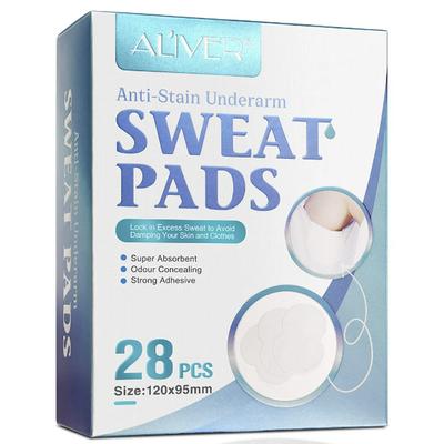 Tampă de transpirație la axilă, plasture absorbant de transpirație la axilă, suprimă decolorarea, previne hainele interioare, 28 bucăți, 1 bucată