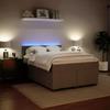 Box Spring Bed with Mattress Light Grey 160 x 200 cm Velvet