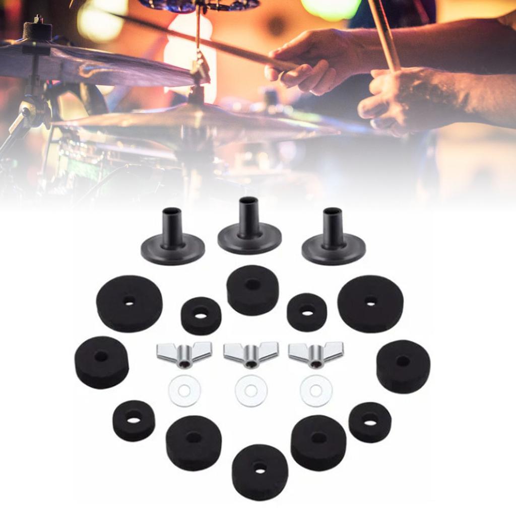 21 Stück Trommel Filzunterlagen Set Beckenständer Filze Rutschfeste Ersatz Zubehör Komplettset