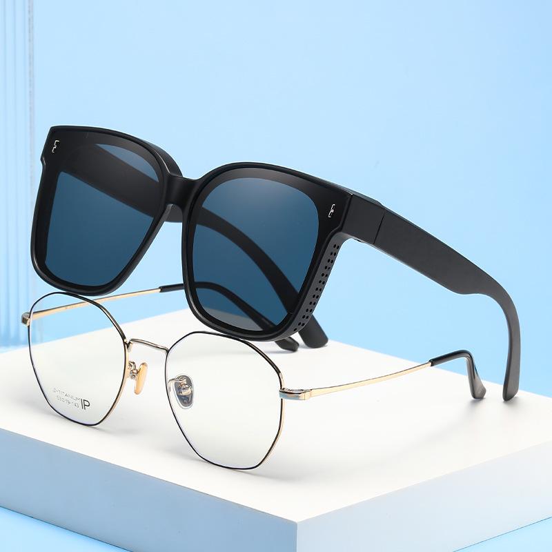 Polarized Clip-On Sunglasses: UV Protection for Myopia, Unisex.