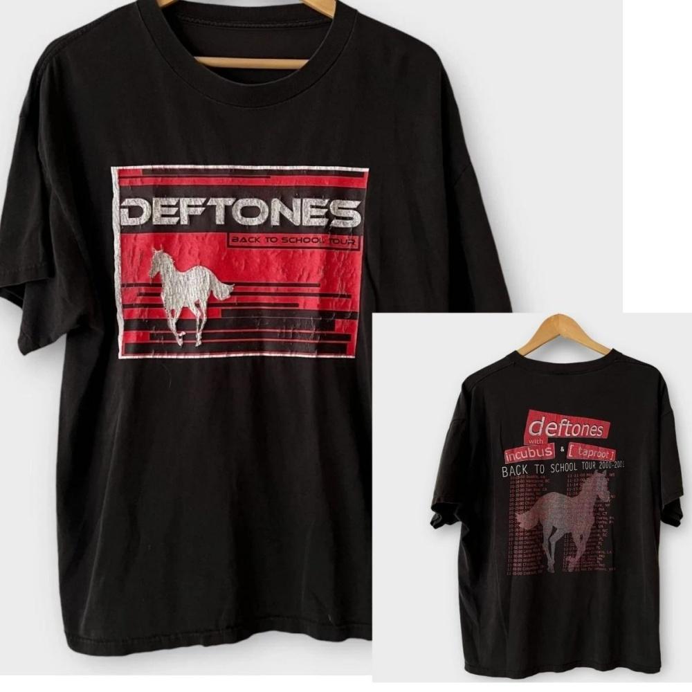 

Футболки Deftones Back To School Tour 2000 с Incubus и Tapro_t. Винтажные футболки с символикой групп. Роскошные вещи высокого класса для мужчин и женщин. Топ Y2k. S чёрный