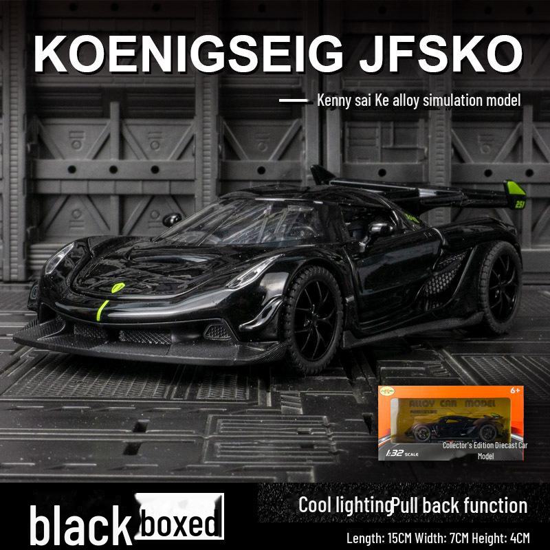 Zhongyuanxing 21019 Alloy Supercar Model: Pull-Back Toy with Sound, Light, and Metal Doors for Kids.