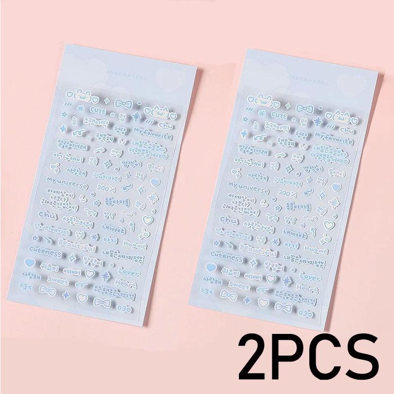 Glitter Stickers Scrapbooking Korean Deco Sticker Small Kawaii Rod Drop Stickers Journaling TTZ01