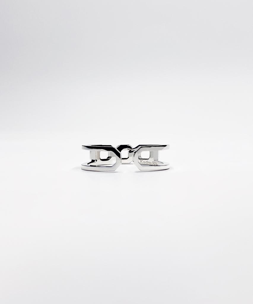 Kudos Interlocking Triple Octagon Ring