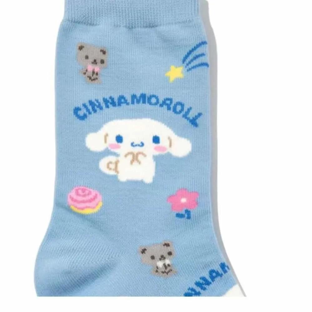 Korean-made Cinnamoroll Sanrio socks, cotton socks, mid-calf socks, women s fashion socks