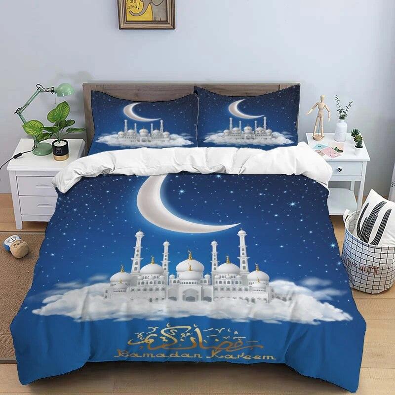 Muslim Prayer Kawaii  Bedding Sets New Greek Key Meander Duvet Cover Sets Bed Linens Queen King Size Modern Geometric Bedspread