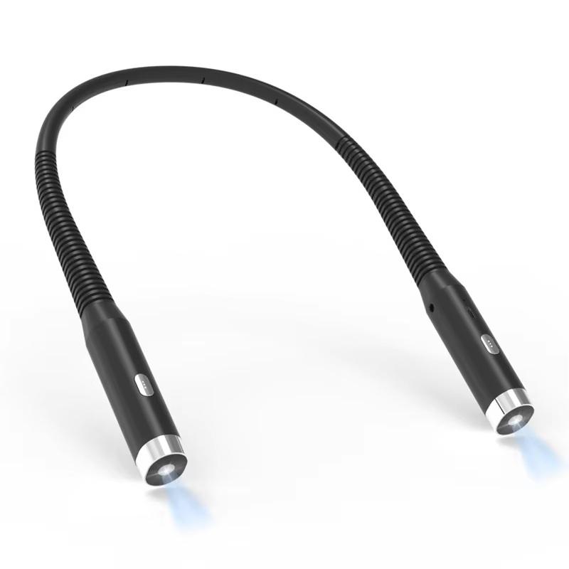 

Светильник для чтения на шею, книжные светильники для чтения в постели, гибкий, долговечный, портативный, с возможностью подзарядки через USB, новинка, гибкое светодиодное освещение для книг