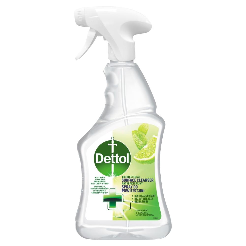 Spray antibactérien pour surfaces Dettol au parfum citron vert et menthe, 500 ml