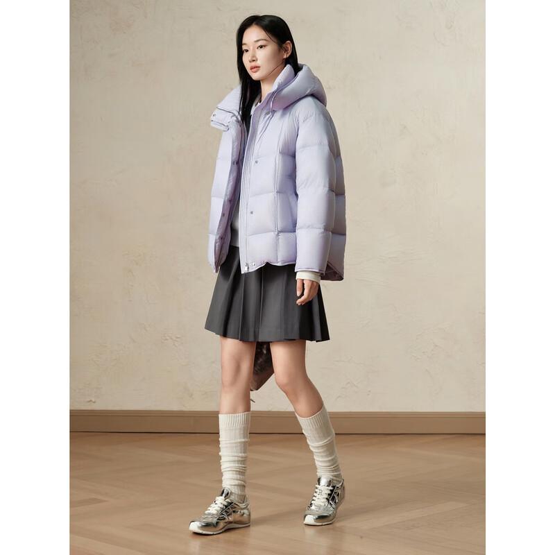 JOOZI ANNACO Icefield Series Purple Short Duck Down Jacket