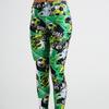 High waisted cartoon soccer leggings, women's yoga clothes, yoga pants, elastic sports pants, printed leggings