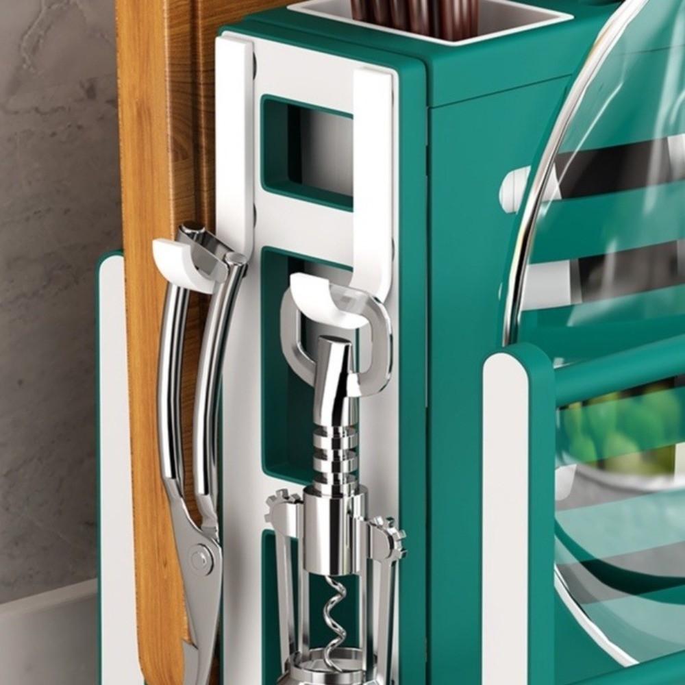 Cutting Board Integrated Knife Holder Spoon Fork Plastic Cutlery Holder Drainer Kitchen Storage Rack Kitchen Organizer