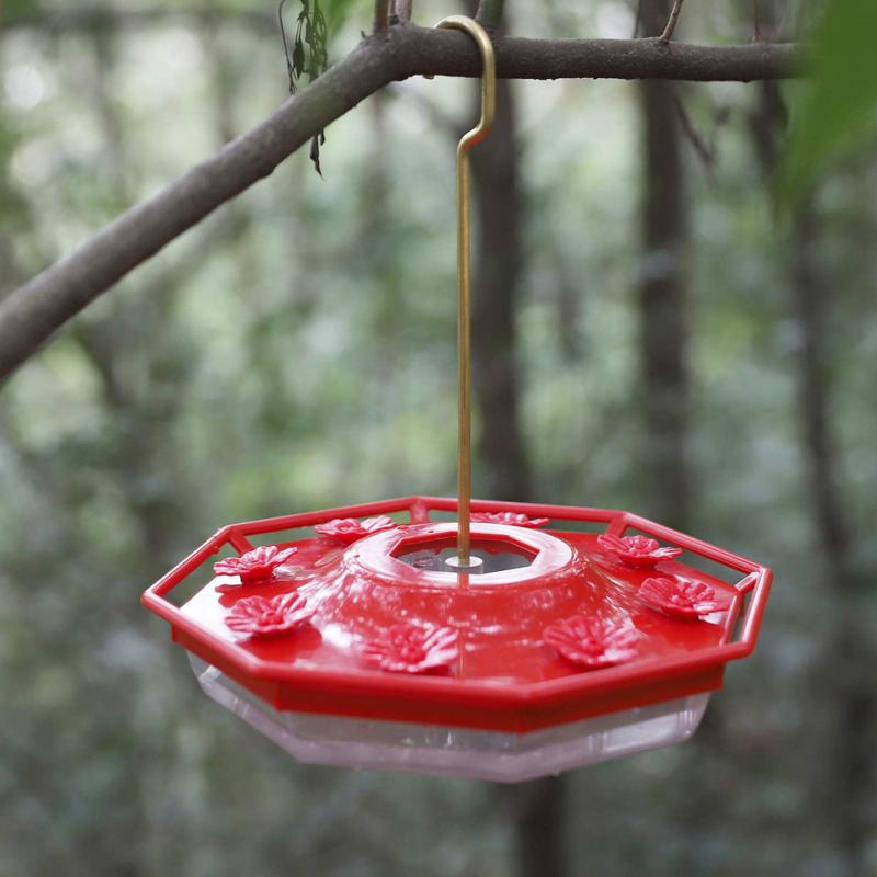 Hrănitoare pentru colibri agățate în aer liber cu 8 porturi de hrănire pentru hrănire Hrănitor pentru păsări anti-albine rezistente la scurgeri