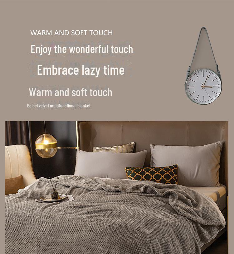 Cross-Border Thick Pineapple Flannel Blanket - Solid Color Coral Fleece Children's Gift Blanket