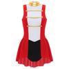Ringmaster Performance Costume Womens Sleeveless Leotard Dress Halloween Cosplay Party Bodysuit