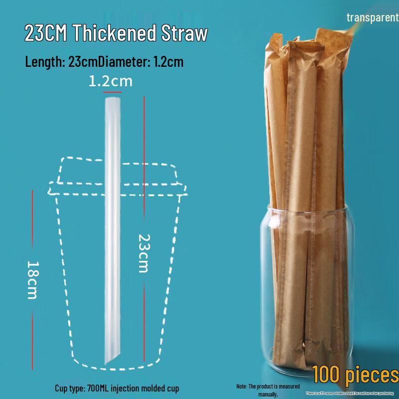 Disposable Hardened Thick Bubble Tea Straws