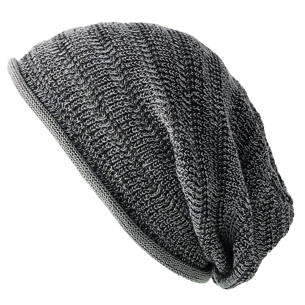 CHARM Made in Japan DryNova Antibacterial and Deodorizing Mesh Watch Summer Knit Hat [Casual Box] [Free Size/Mixed Black]