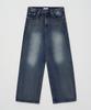 BUTTON UP All-Brush Washed Wide Denim Pants