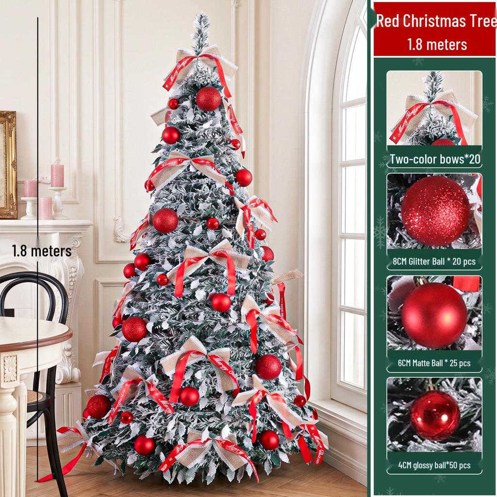 Retractable Folding Christmas Tree with Lights - Easy Setup for a Cozy Holiday Atmosphere
