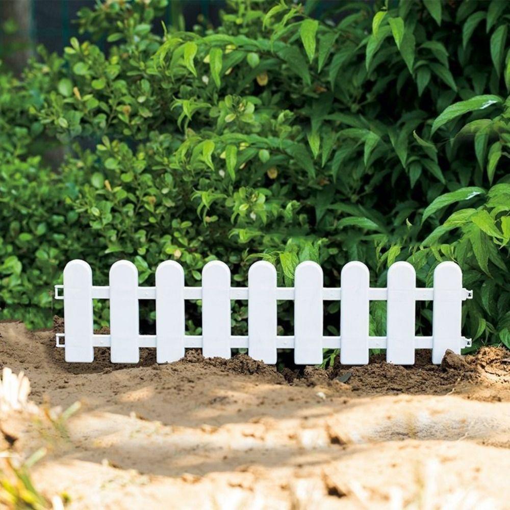2pcs Plastic Courtyard Fence Universal Guardrail Doorway Barrier Garden Fence  Vegetable