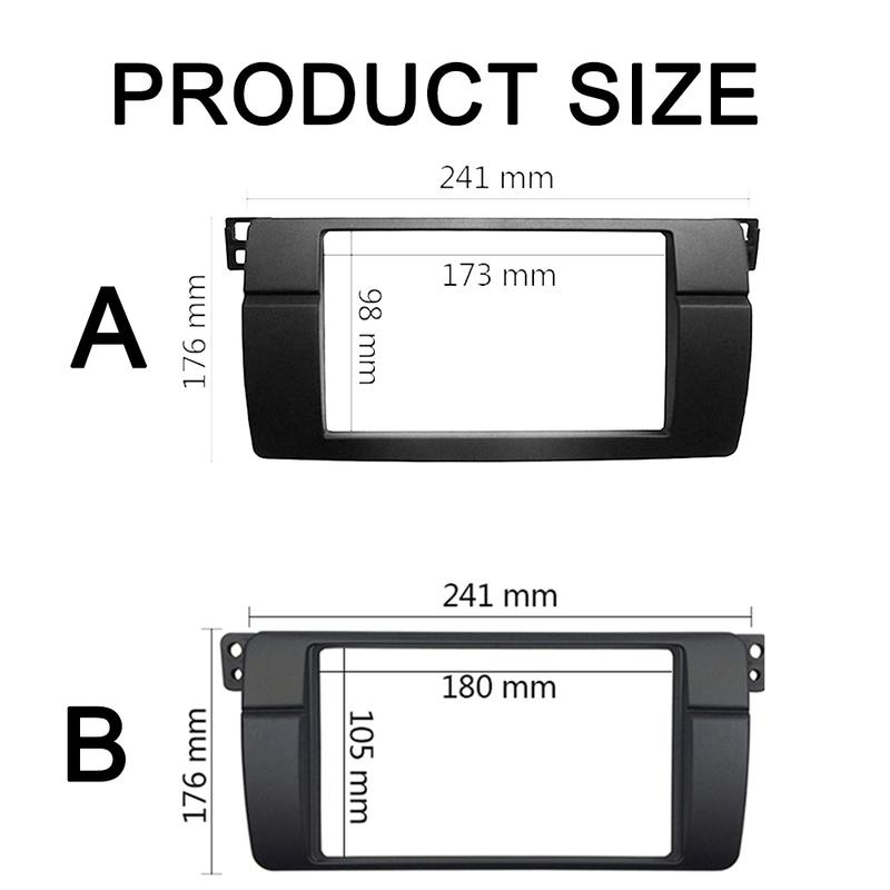 One or Double Din Radio Fascias for BMW 3 Series E46 1998-2005 DVD Stereo Panel Dash Mount Refitting Trim Kit Frame CD Bezel