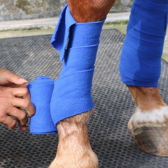 Cheap Horse Leg Wrap Super Soft Ultrathick Blue Color Fleece