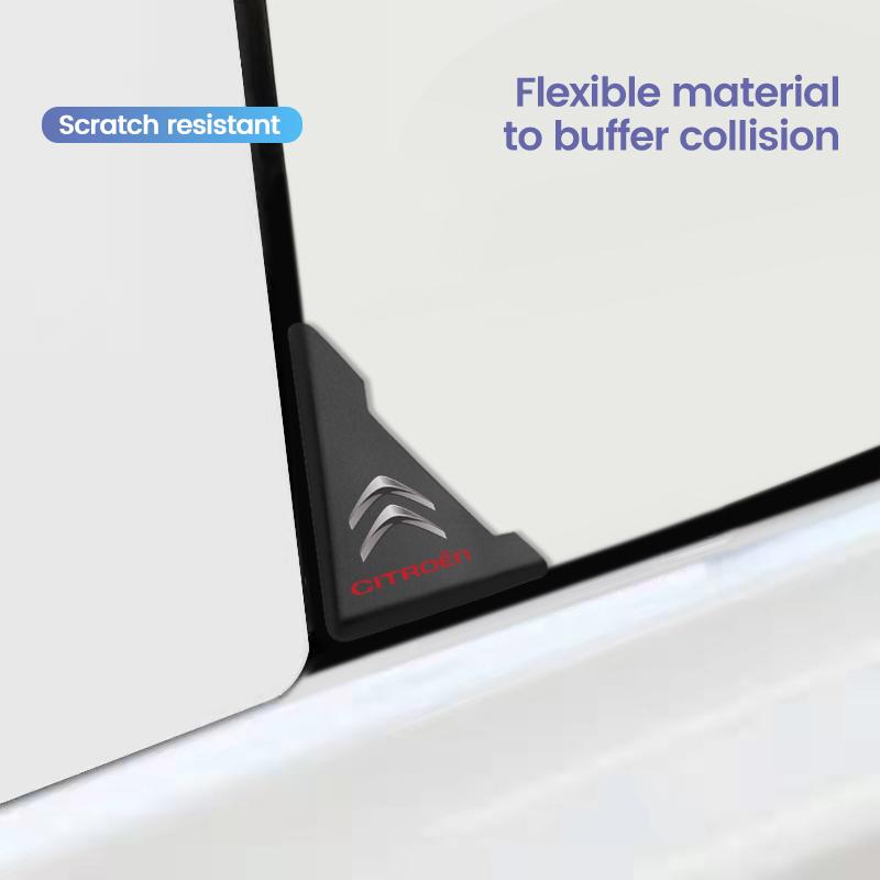 WYGL9 2pcs Silicone Car Door Corner Protector Anti-Collision Scratch Cover For Citroen Elysee Berlingo Xsara C3 C2 C1 XR C4 Picasso C5