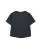 Mattengkim Graffiti Round Hem Crop Top In Navy