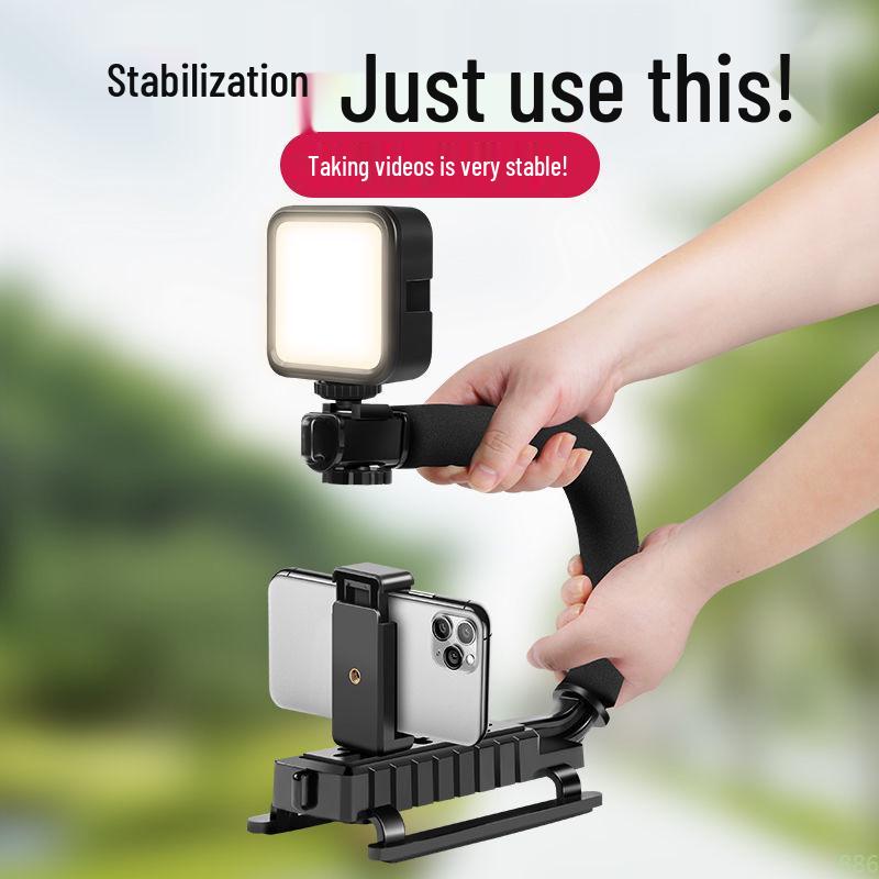 U-shaped Handheld Gimbal Stabilizer for Smooth Mobile Video and Vlog Shooting