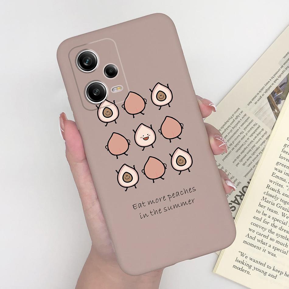 For Xiaomi Redmi Note 12 Pro+ Plus 5G Phone Case Love Heart Girl Silicone Matte Shockproof Cover For Redmi 12Pro + Funda Bumper